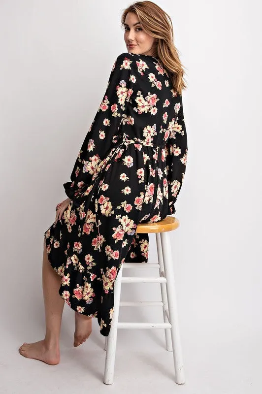 SYLVIE FLORAL PRINT MIDI DRESS-