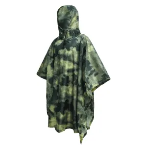 Tactical Jungle A-TACS FG Camouflage Folding Raincoat Portable Poncho Men Waterproof Tourism Rain Jacket Cover Army RainWear