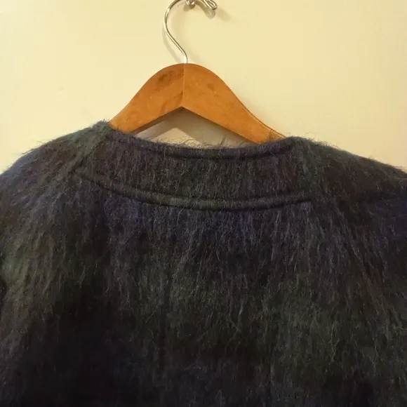 Talbots Alpaca/Mohair/Wool  Blend Long Hair Fuzzy Cropped Jacket