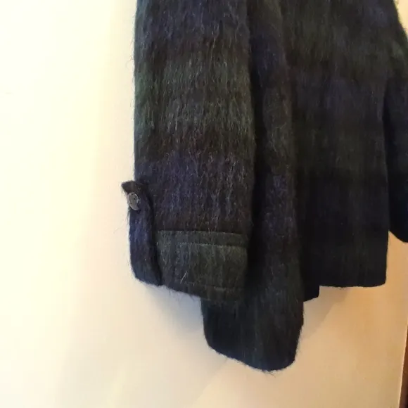 Talbots Alpaca/Mohair/Wool  Blend Long Hair Fuzzy Cropped Jacket