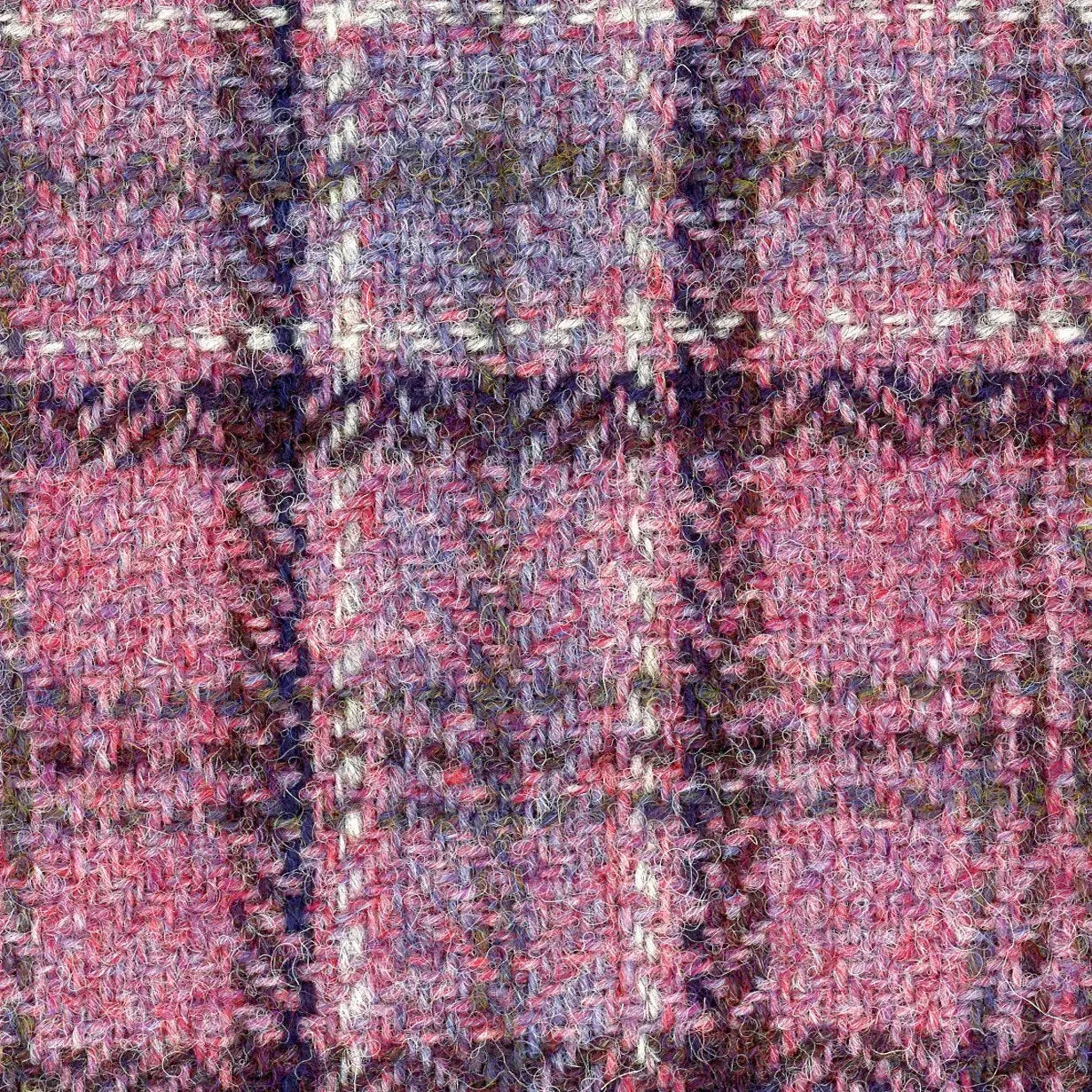 Tartan Plaid Check WOOL TWEED Fabric Lavender Lilac 1.6 Yard