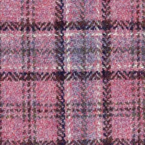 Tartan Plaid Check WOOL TWEED Fabric Lavender Lilac 1.6 Yard
