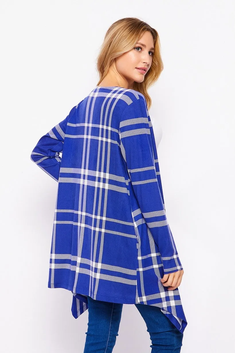Tartan Plaid Open Cardigan | 2 colors