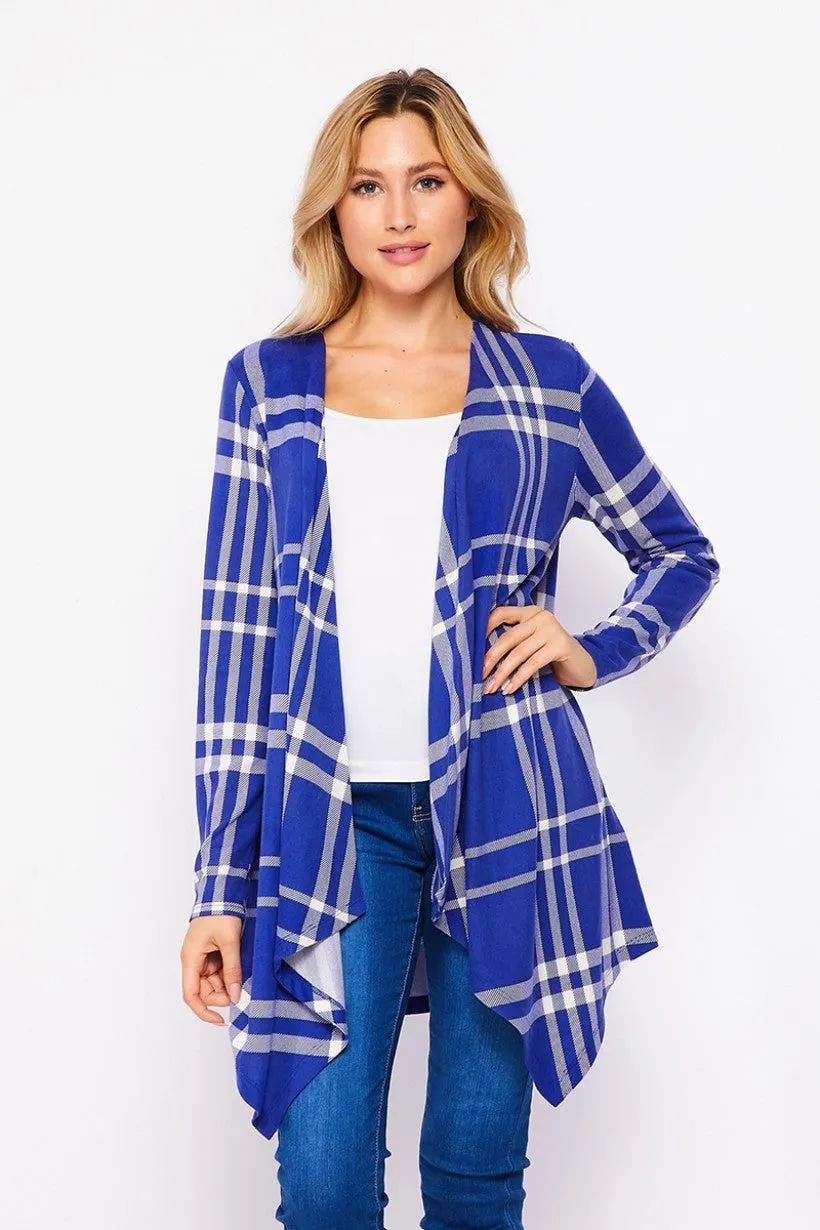 Tartan Plaid Open Cardigan | 2 colors
