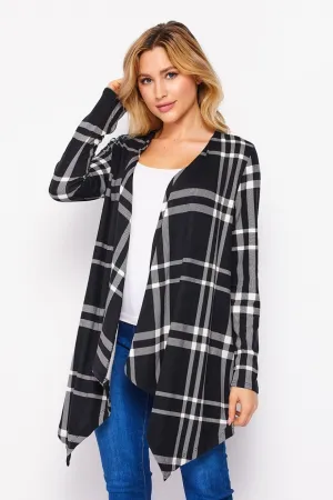Tartan Plaid Open Cardigan | 2 colors