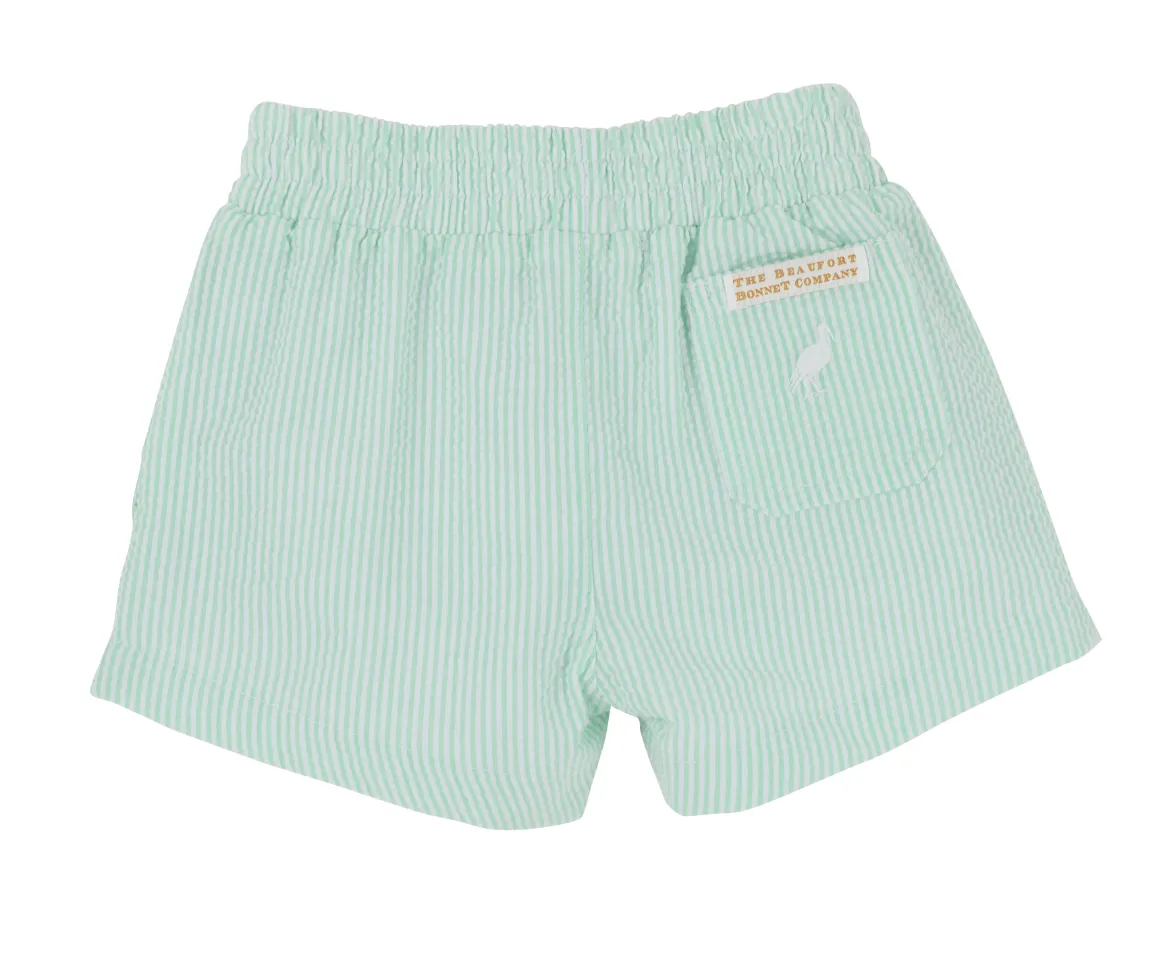 TBBC: Sheffield Shorts - Seersucker - Grace Bay Green Seersucker/Worth Avenue White
