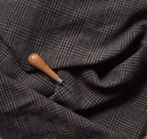 Textured Wool Fabric "Jewel Plaid"