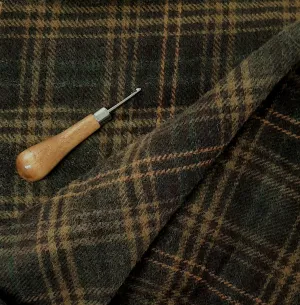 Textured Wool Fabric "Shingles and Moss"