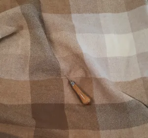 Textured Wool Fabric "Toffee Cream"