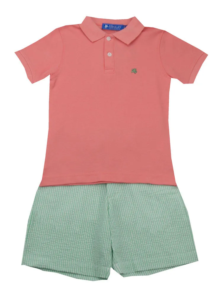 The Bailey Boys Salmon Polo Shirt