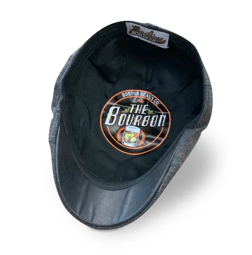 The Bourbon Boston Scally Cap - Smoke & Peat Plaid