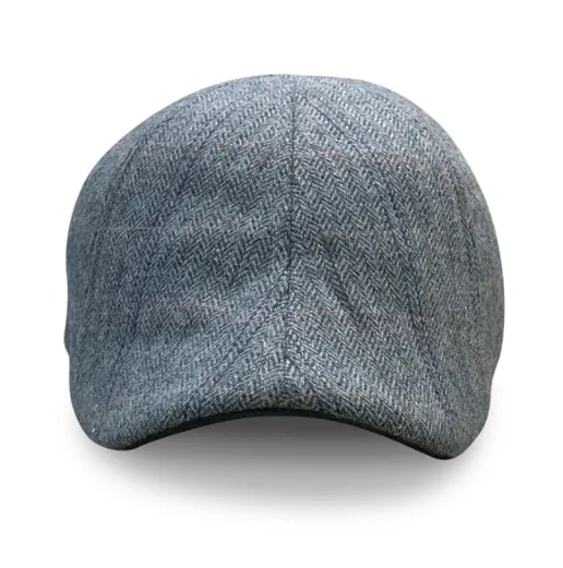 The Bourbon Boston Scally Cap - Steel Oak Plaid