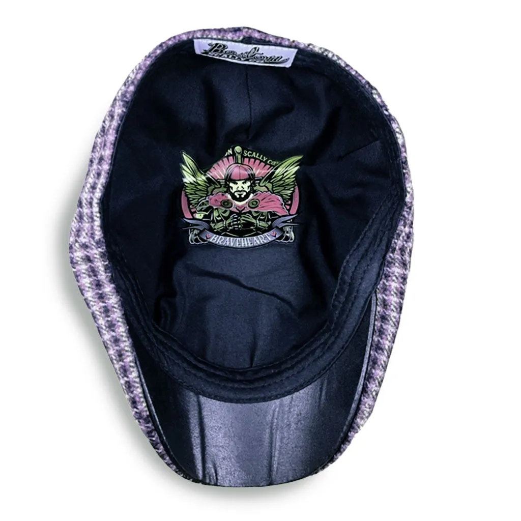 The Braveheart Boston Scally Cap - Thistle and Grey