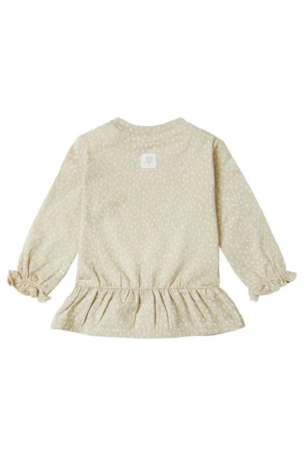 The Chester Ruffle Long Sleeve Tee - Sea Spray - BABY