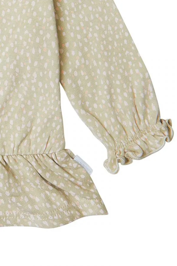 The Chester Ruffle Long Sleeve Tee - Sea Spray - BABY