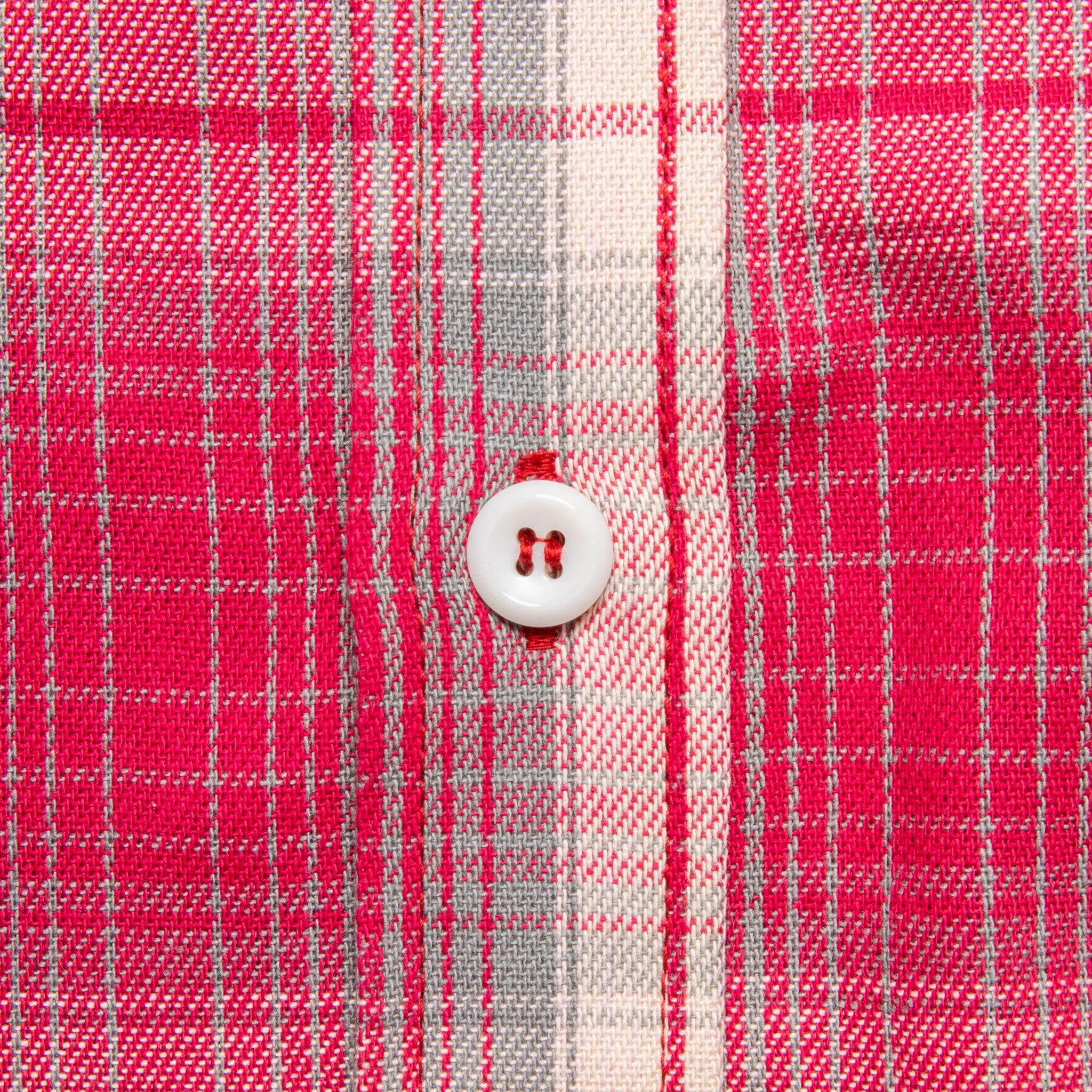 The Real McCoy's 8HU Ombre Check Summer Flannel Shirt Pink