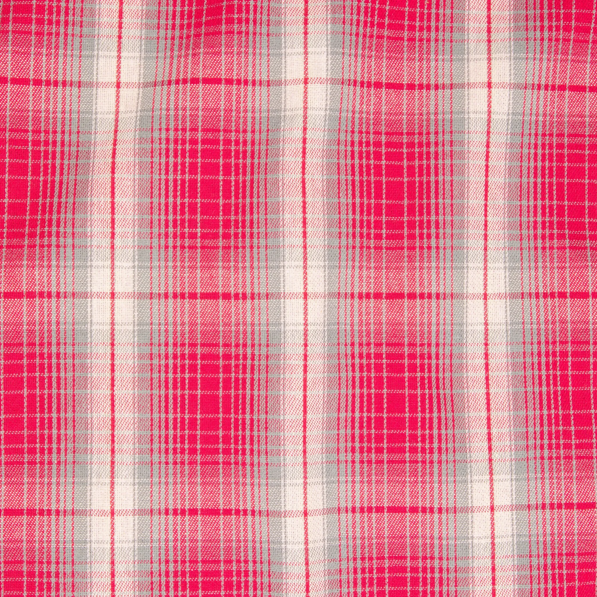 The Real McCoy's 8HU Ombre Check Summer Flannel Shirt Pink