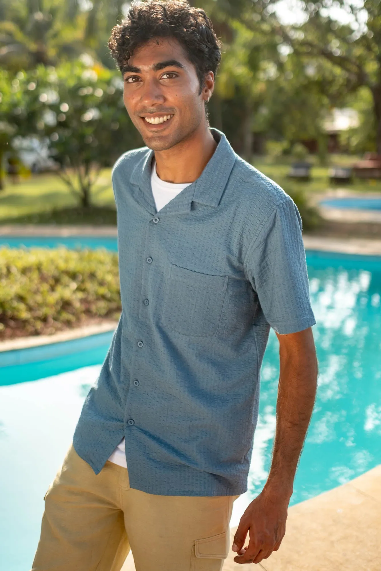 The Seersucker Notched Shirt