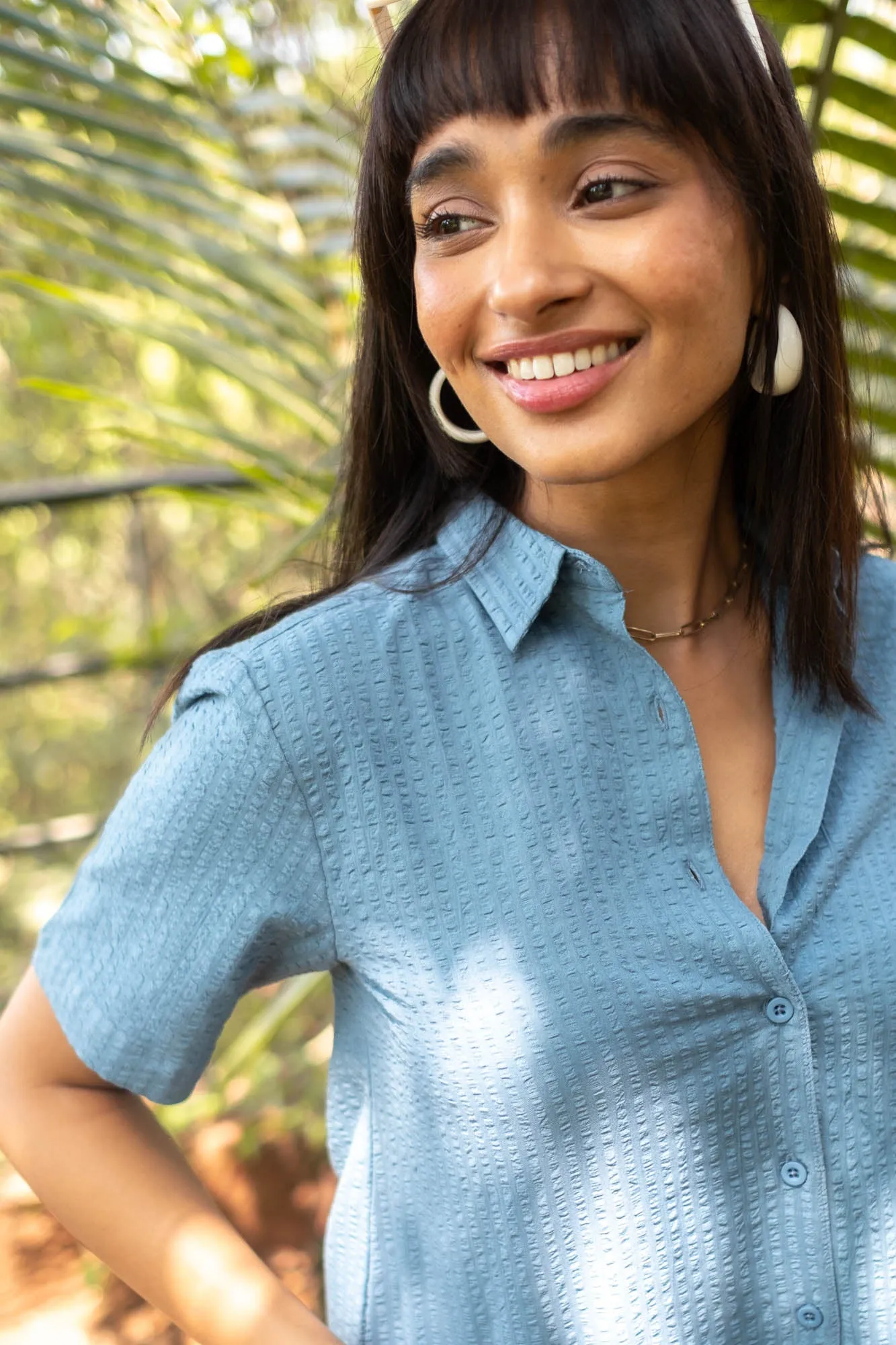 The Seersucker Oversized Shirt