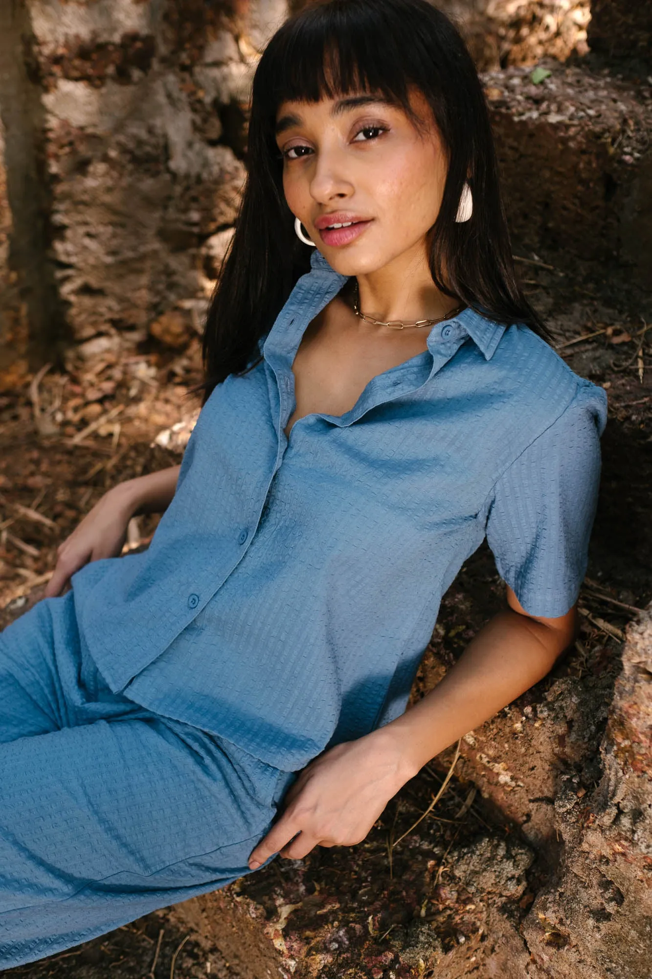 The Seersucker Oversized Shirt
