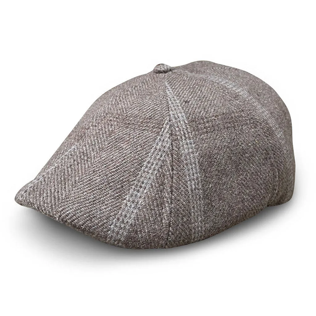 The Steel Rose Peaky Boston Scally Cap - Grey Plaid