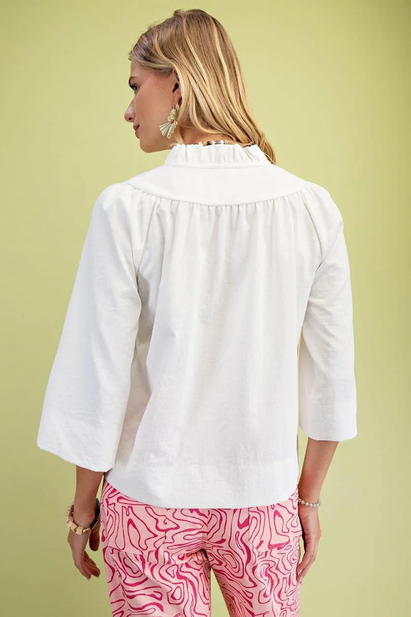 The Tish Blouse - White