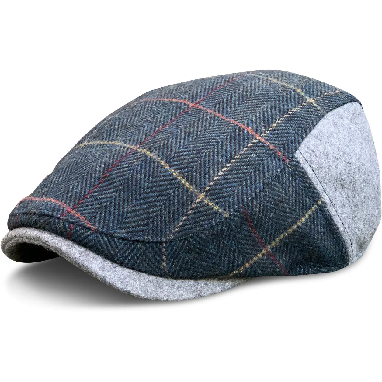The Whiskey Boston Scally Cap - Royal Wheat Plaid