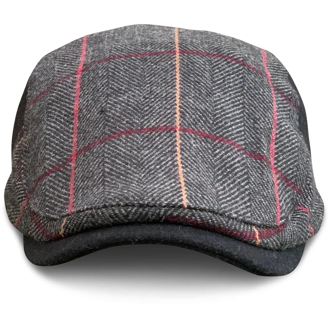 The Whiskey Boston Scally Cap - Smoke & Rye Plaid