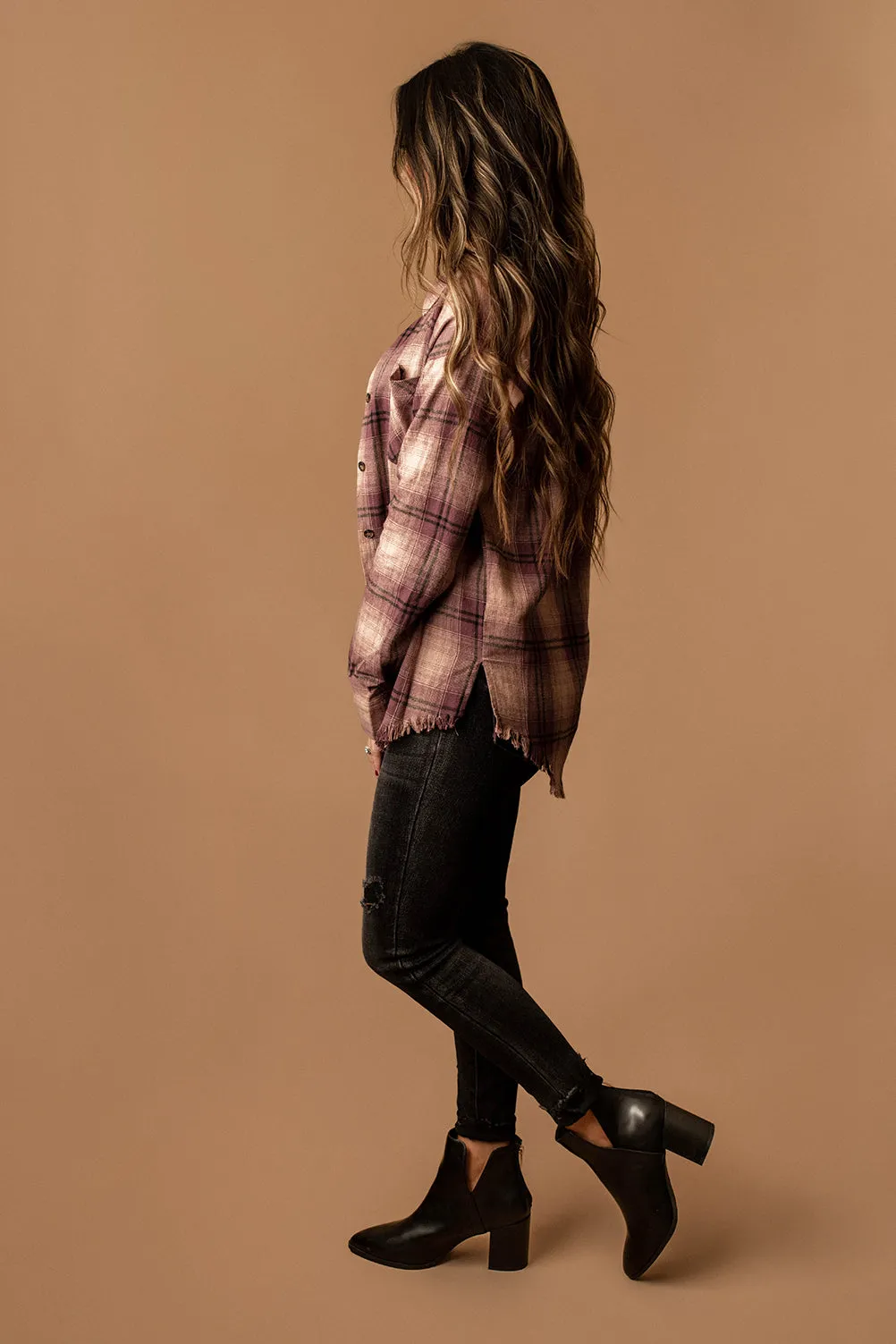 There Goes That Frayed Plaid Flannel (Amethyst)