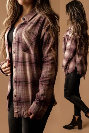 There Goes That Frayed Plaid Flannel (Amethyst)