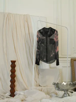 Tie-Dye Silk Shirt - Pink/Anthracite