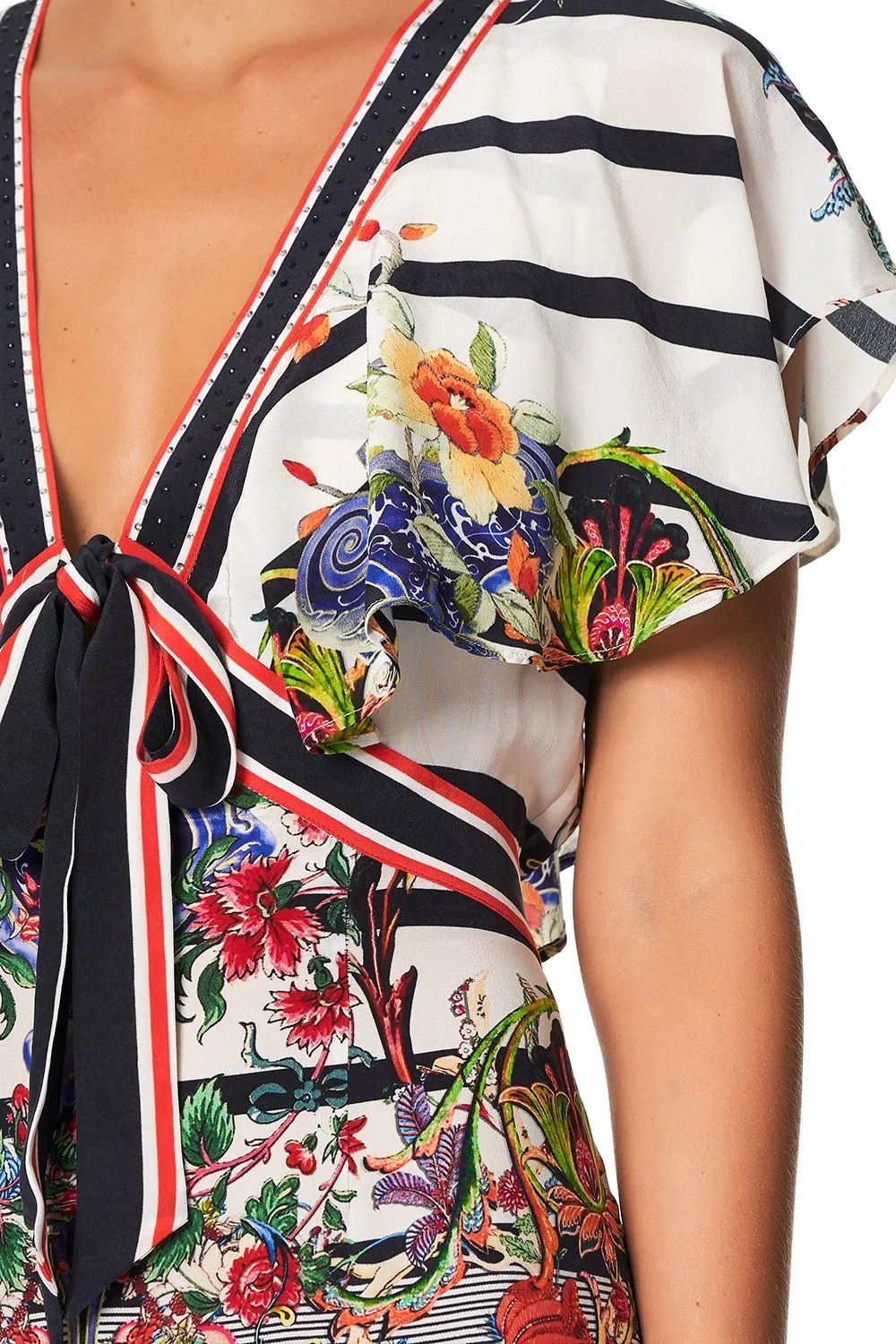 TIE FRONT MAXI WITH SPLIT JOIE DE VIVRE