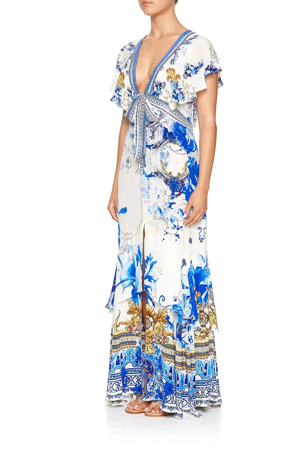 TIE FRONT MAXI WITH SPLIT SAINT GERMAINE
