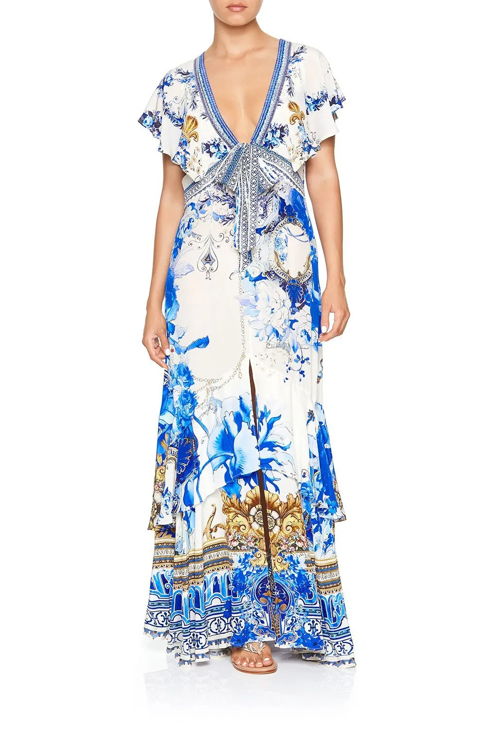 TIE FRONT MAXI WITH SPLIT SAINT GERMAINE