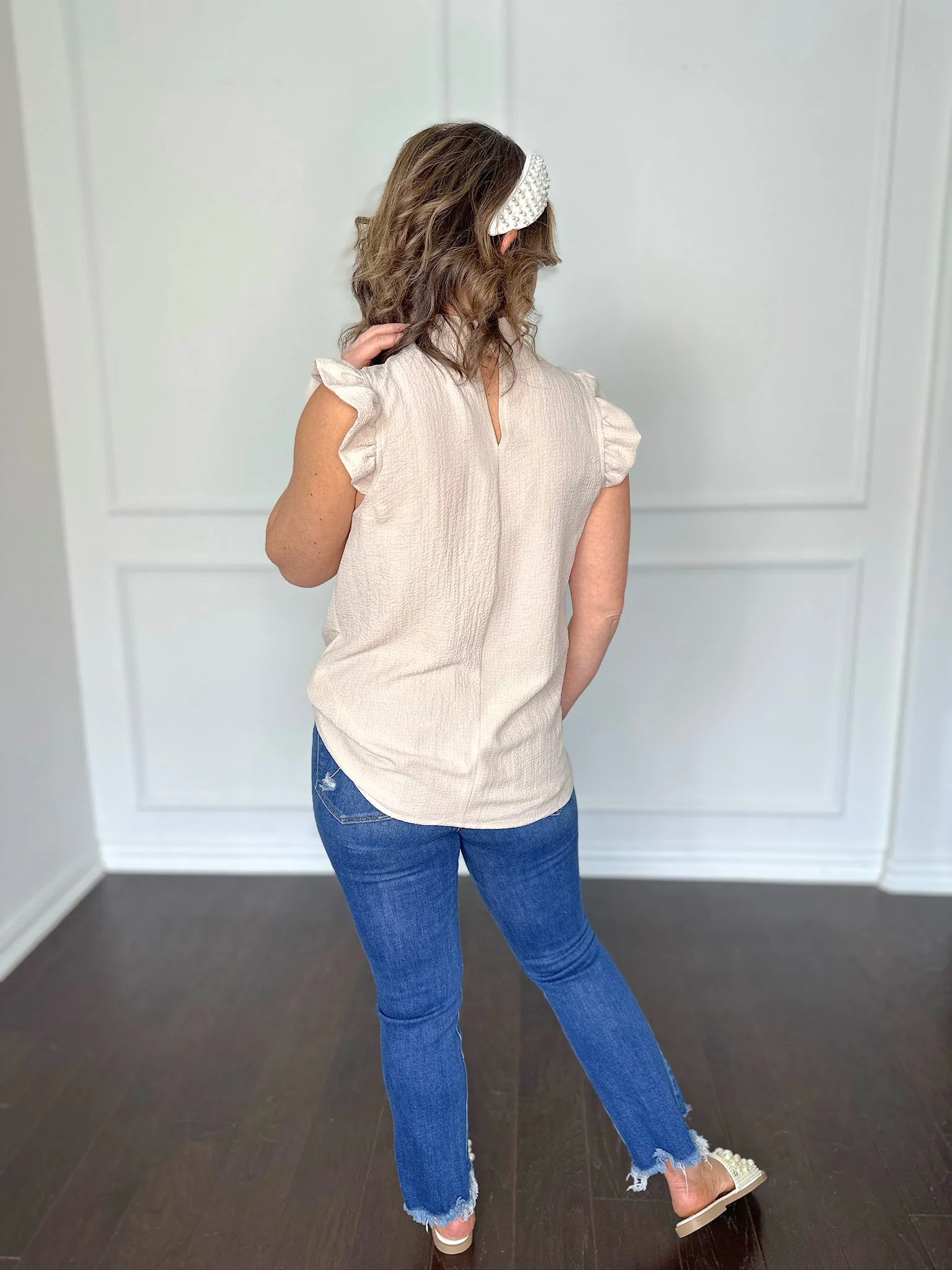 Timeless Charm Ruffle Sleeve Blouse
