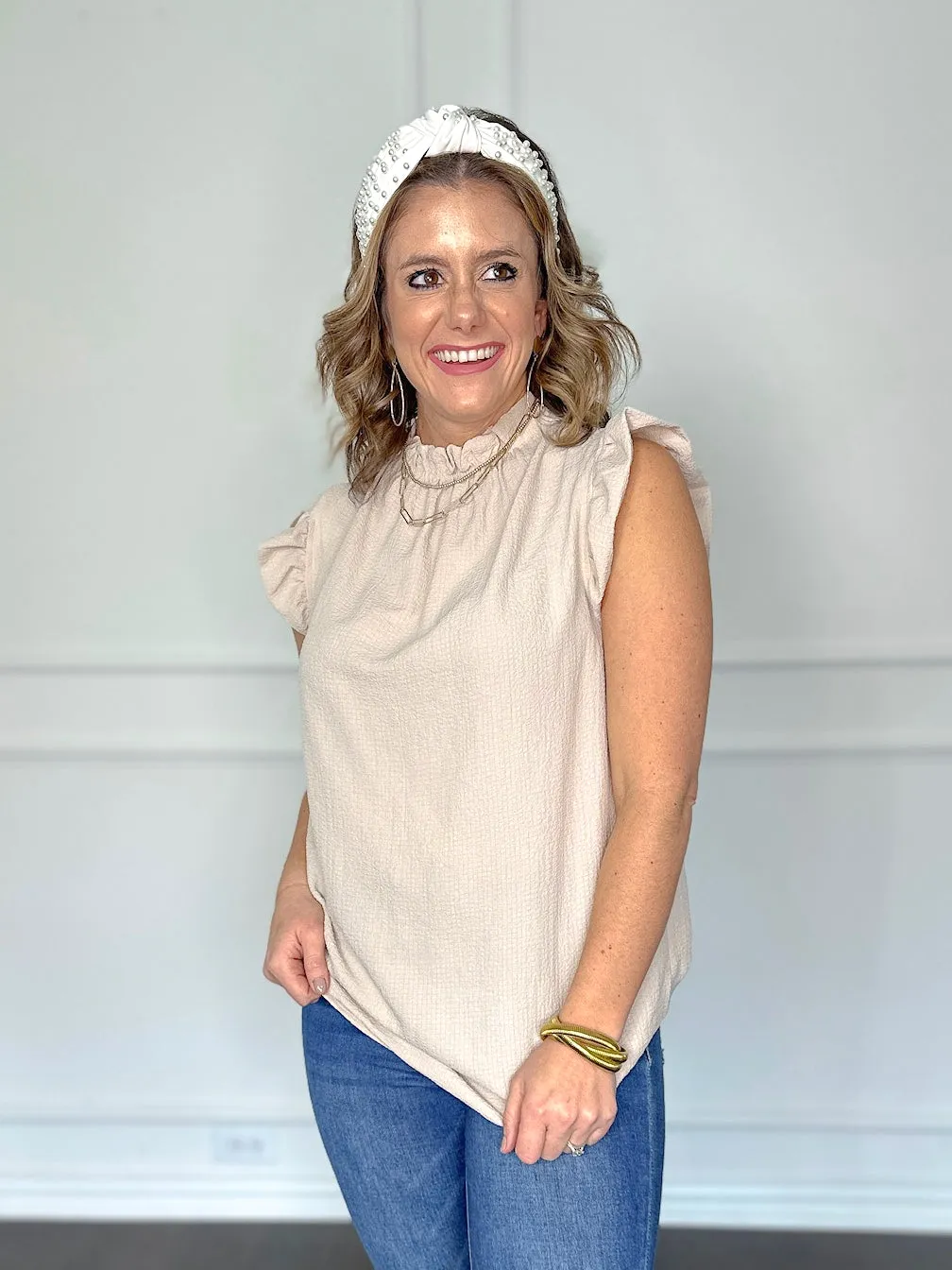 Timeless Charm Ruffle Sleeve Blouse