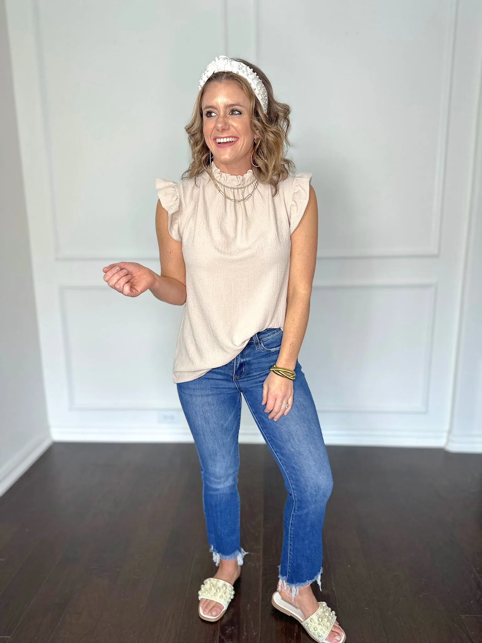 Timeless Charm Ruffle Sleeve Blouse