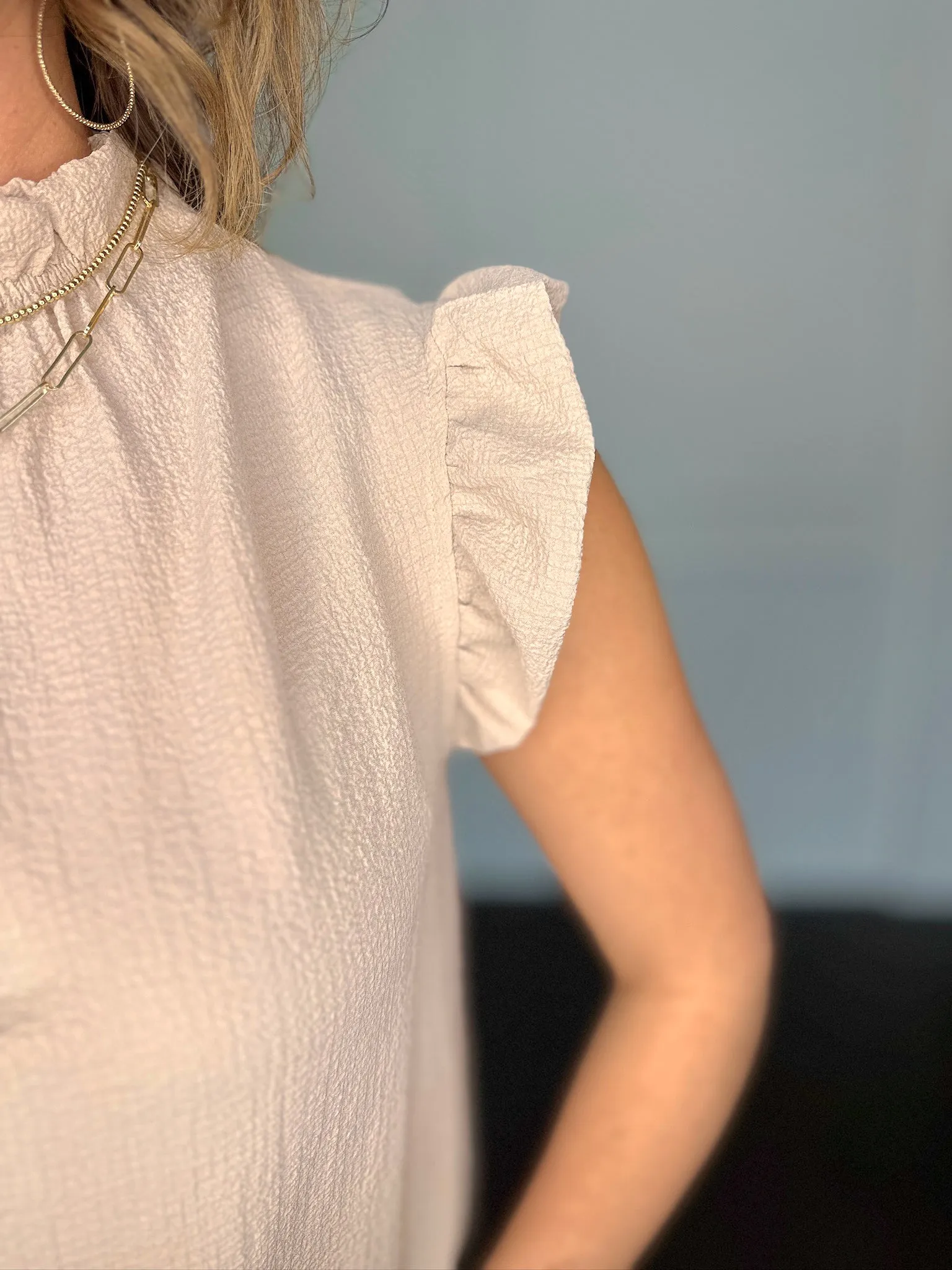 Timeless Charm Ruffle Sleeve Blouse