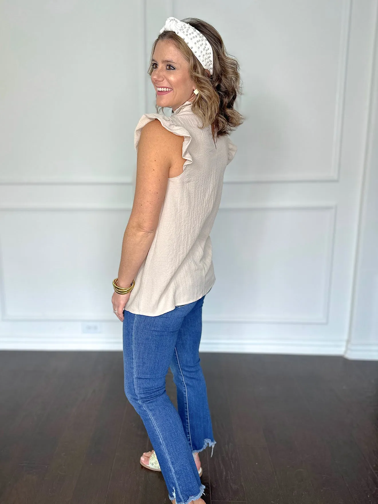 Timeless Charm Ruffle Sleeve Blouse