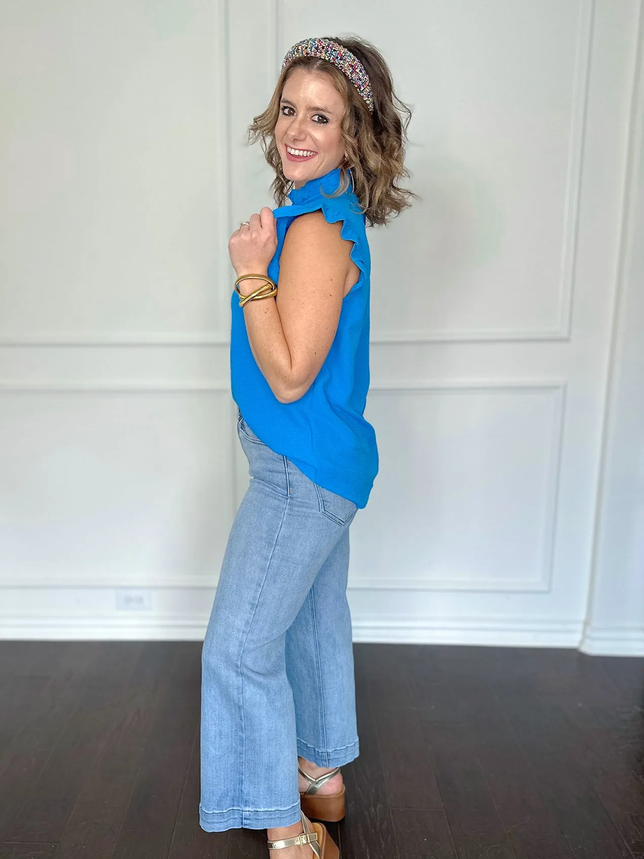 Timeless Charm Ruffle Sleeve Blouse