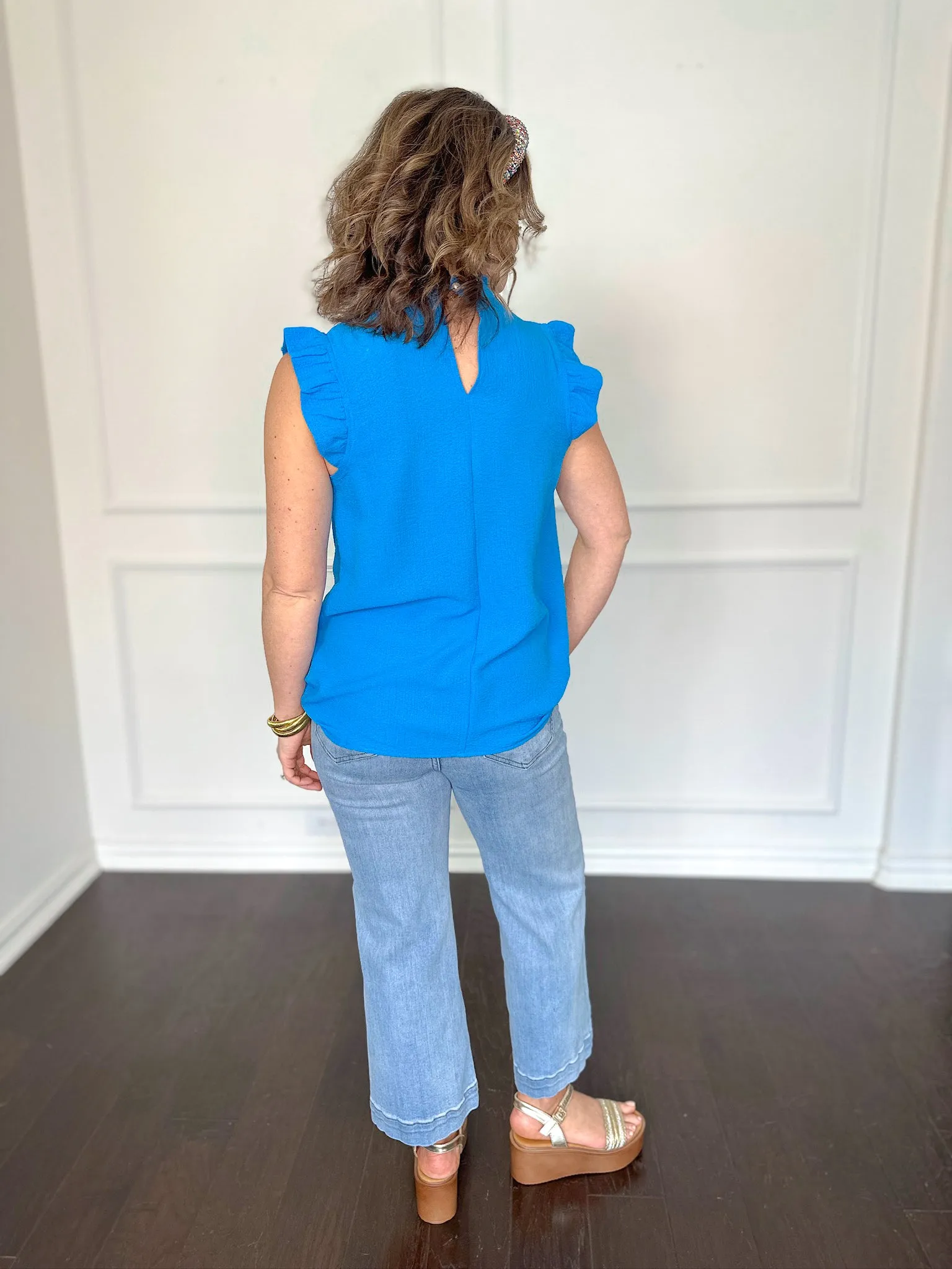 Timeless Charm Ruffle Sleeve Blouse