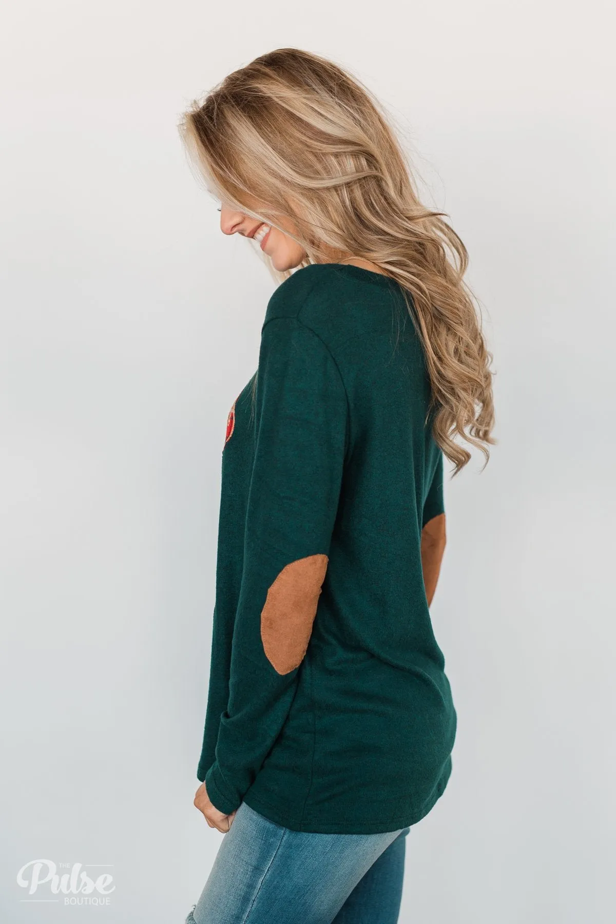 'Tis the Season Deer Print Long Sleeve Top