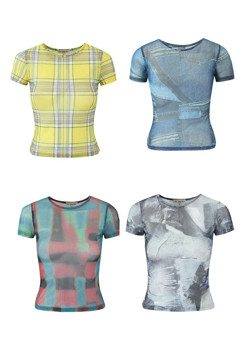 TM0145 Graphic Mesh Tee