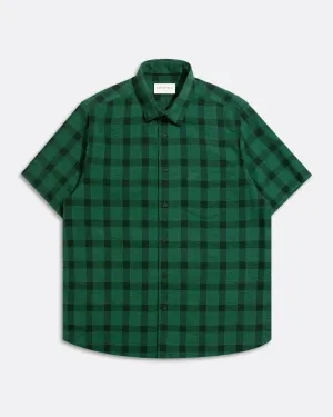 Tonal Check Shirt - Tropical Green