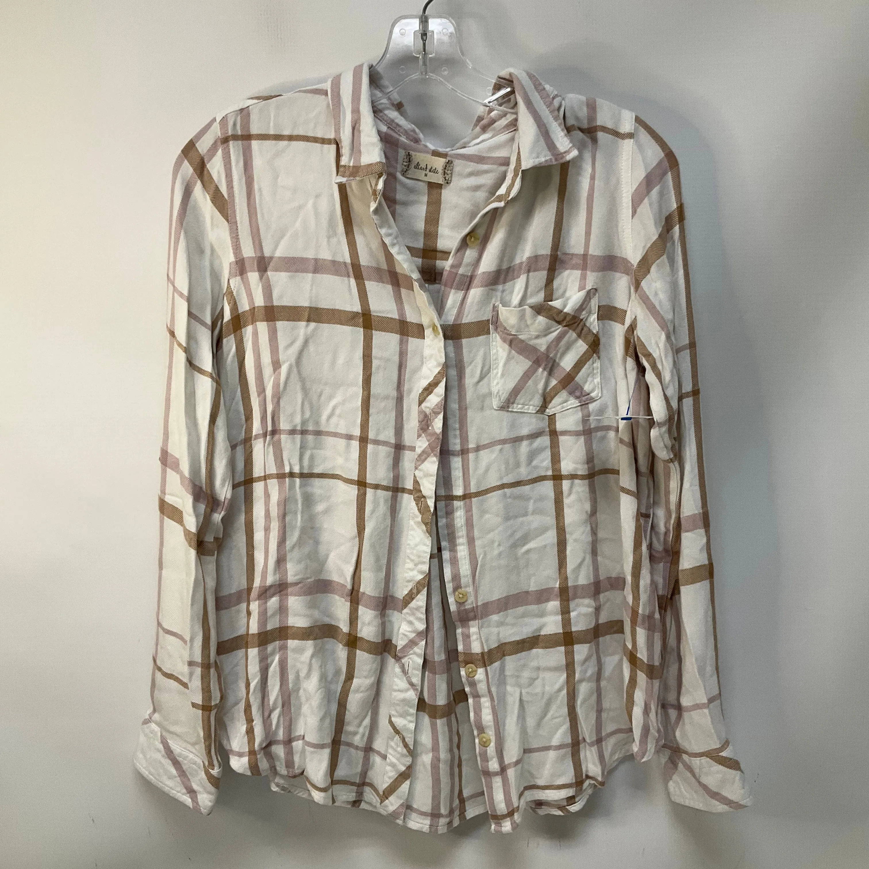 Top Long Sleeve By Altard State In Plaid Pattern, Size: M