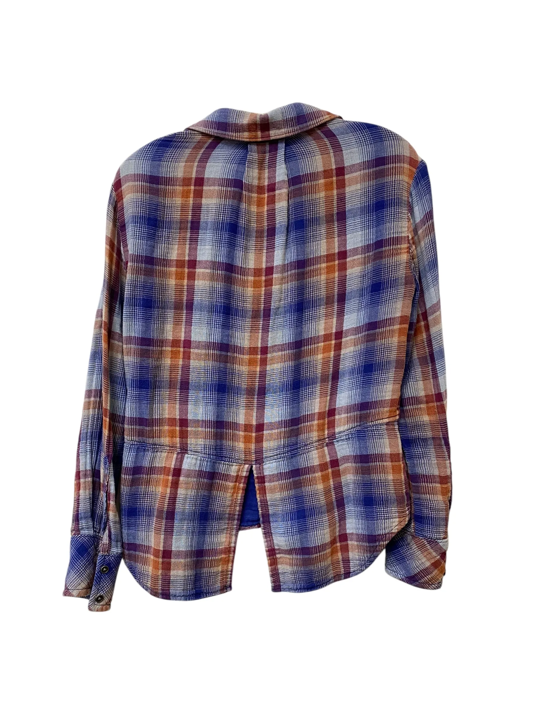 Top Long Sleeve By Cloth & Stone In Plaid Pattern, Size: Xs