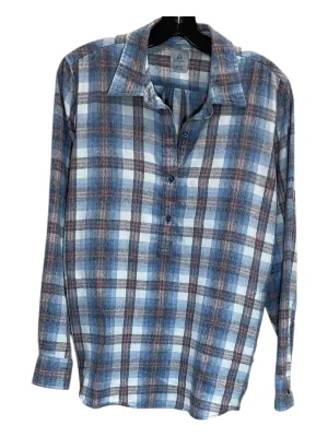 Top Long Sleeve By Cmc In Plaid Pattern, Size: M