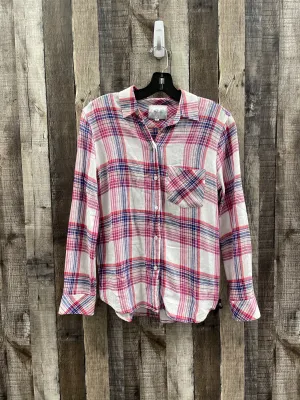 Top Long Sleeve By Rails In Plaid Pattern, Size: Xs