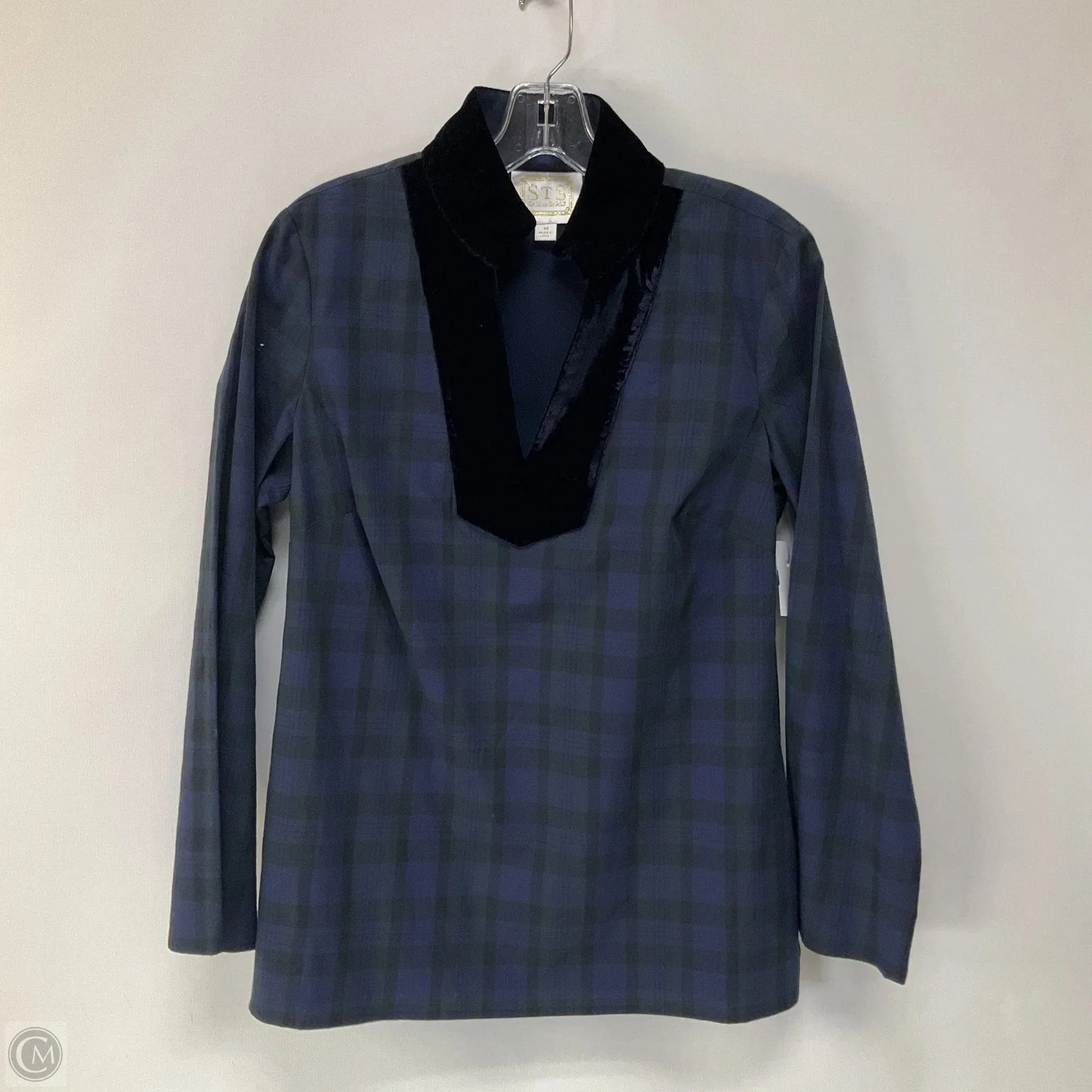Top Long Sleeve By Sail To Sable In Plaid Pattern, Size: M