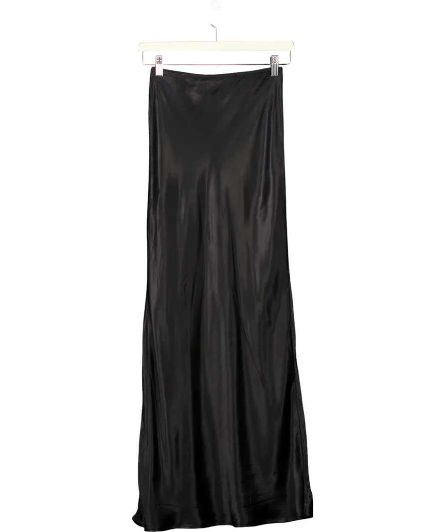 Topshop Black Silky Long Skirt UK 6
